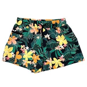 StretchTech Girls XL 14 16 Tropical Floral Swim Board Shorts Quick Dry Beach